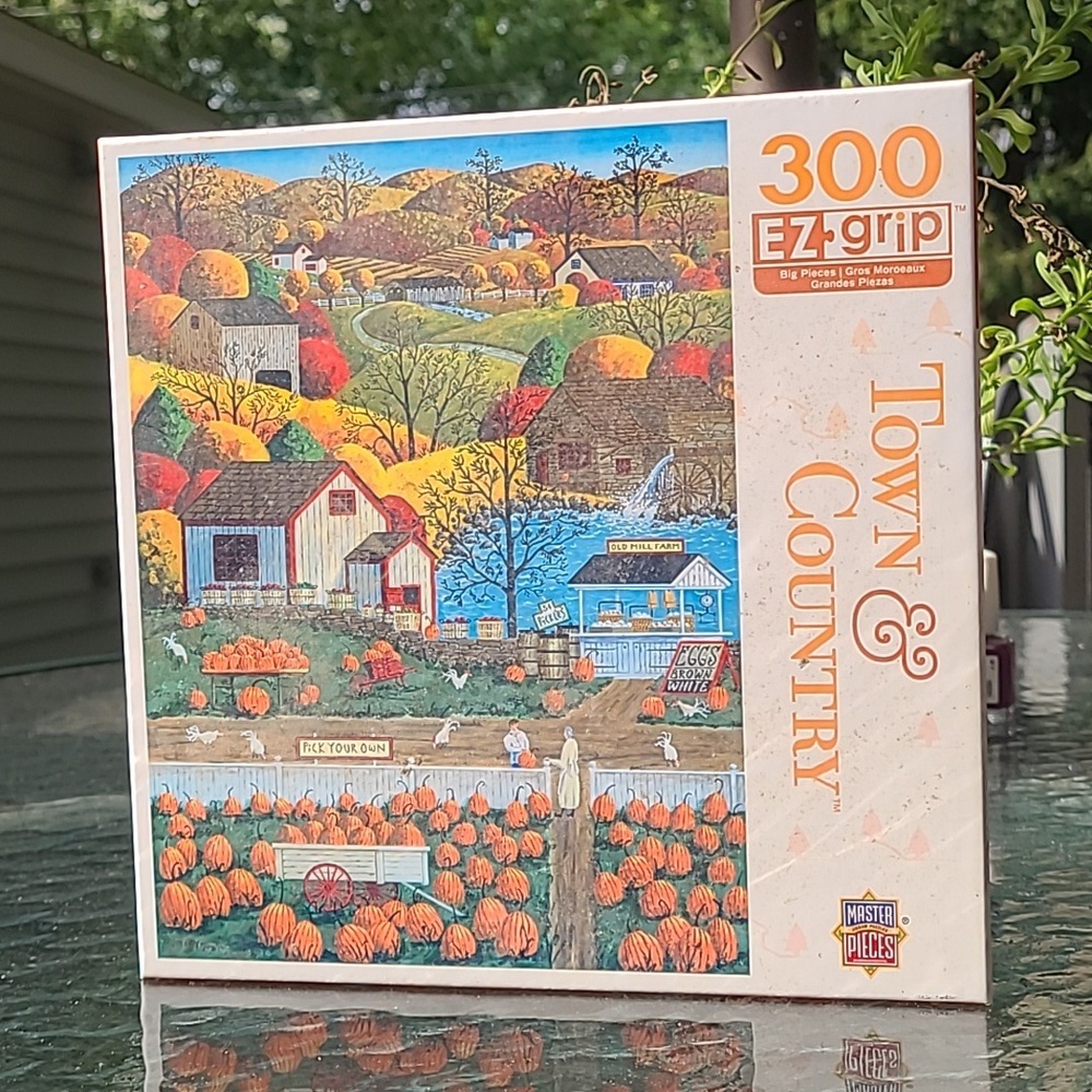 MasterPieces Town & Country Puzzle Autumn Morning‎ Art Poulin 300 Pieces EZ Grip